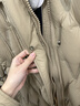 艾諾絲雅詩【商場同款】2024冬季新款白鴨絨中長款羽絨服保暖外套女31030095 卡其色 M 曬單實(shí)拍圖