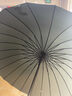 顧得24骨純色彎柄商務(wù)雨傘超大2-3人長(cháng)柄大號直桿可印logo定制廣告傘 墨綠 曬單實(shí)拍圖