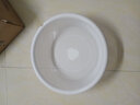 茶花樂(lè )惠圓篩塑料籃子筐圓形加厚洗菜籃筐收納大號整理廚房瀝水藍家用 白色 35.8CM 曬單實(shí)拍圖