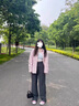 VEOX褲子夏季女2025年新款高腰垂感直筒梨形身材褲子窄版休閑褲女 灰色[長(cháng)褲款]雙紐扣 S [89斤內] 曬單實(shí)拍圖