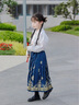 巴拉巴拉童裝女童馬面裙兒童漢服唐裝春秋裝國風(fēng)公主古風(fēng)套裝拜年服 白藍色調00318 130 曬單實(shí)拍圖