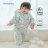 哈尼天空嬰兒羽絨服秋冬外出服冬季嬰幼兒羽絨連體衣寶寶保暖冬裝 簇簇云 73cm 曬單實(shí)拍圖