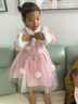 G.DUCKKIDS漢服女童公主裙秋冬款女寶寶新年衣服兒童連衣裙冬季裙子拜年服冬 粉色【加絨加厚】 贈流蘇發(fā)飾 110 適合100-110cm年齡4-5歲 曬單實(shí)拍圖