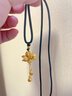 瑞諾黃金蓮花吊墜女足金蓮蓬流蘇項鏈鎖骨鏈生日情人節禮物送女友 項鏈包裝禮盒不含項鏈 曬單實(shí)拍圖