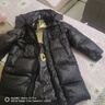 雅鹿雅鹿兒童羽絨服長(cháng)款2024新款兒童防寒羽絨外套黑色150碼 曬單實(shí)拍圖