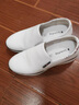 蜘蛛王女鞋25新款秋季厚底小白鞋一腳蹬牛皮休閑鞋百搭平底淺口單鞋女 白色四季款 36 曬單實(shí)拍圖