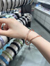 迪后（Dirholl）品牌手鏈女玫瑰金雙環(huán)手鐲高級感奢侈手飾品情人節(jié)生日禮物送女友 雙環(huán)四葉草手鐲玫瑰金色約30g/圈口56mm 【精美禮盒/代寫賀卡/免費刻字】 曬單實拍圖