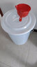 Naliya大號加厚塑料水桶圓桶食品級儲水桶白色家用特大容量發(fā)酵膠桶132 白色60L（可裝水約115斤） 有蓋 曬單實拍圖