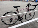 永祺RE200彎把公路自行車(chē)公路車(chē)自行車(chē)成人公路車(chē)入門(mén)級公路賽騎行 冰梅粉 700Cx450mm|身高155-165cm 曬單實(shí)拍圖