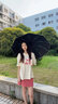RAINLITE雨傘大號加固加厚結(jié)實抗風(fēng)男士全自動傘晴雨兩用女環(huán)扣折疊雙人傘 梧桐米 10骨 曬單實拍圖