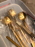 品來(lái)運 不銹鋼咖啡勺奶茶甜品攪拌勺創(chuàng  )意金色勺子 不銹鋼金色 6支 曬單實(shí)拍圖