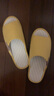 NITORI宜得利家居 居家室內情侶通用涼拖鞋露趾鞋前開(kāi)輕量EVA拖鞋 黃色 L 曬單實(shí)拍圖