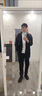 gxmy中長(zhǎng)款風(fēng)衣男士休閑套裝秋冬季潮流一套痞帥氣搭配衣服男裝三件套 1591灰色外套白色毛衣套裝 XL 曬單實(shí)拍圖
