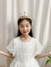婼顏兮兒童皇冠頭飾女童生日禮物小女孩公主發(fā)箍項(xiàng)鏈主持人表演走秀王冠 金色皇冠 曬單實(shí)拍圖