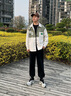 雅鹿春季外套男潮流港風(fēng)夾克男裝襯衫街頭休閑上衣衣服春秋款男士外衣 D687杏色 常規(guī) XL （推薦110-135斤） 曬單實拍圖