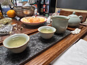 三旬創(chuàng)意實(shí)木茶盤家用干泡排水式小茶臺功夫茶具高端烏金石茶托盤 重竹茶盤【墨風(fēng)_大】 曬單實(shí)拍圖
