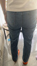 婭麗達(dá)（YERAD）冰氧酷直筒牛仔褲女寬松顯瘦開(kāi)叉女褲2024夏季涼感九分褲潮 輕薄 晴空深藍(lán)(B0)-透氣 28 曬單實(shí)拍圖