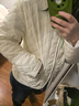 熙然【菱形格輕薄棉服】秋冬新款短款圓領(lǐng)時(shí)尚通勤保暖棉衣外套女 米白色 M 曬單實(shí)拍圖