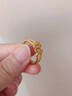 中國黃金（CHINA GOLD）黃金戒指足金玫瑰花雙環(huán)金戒指女款跨年禮物送女生女情人節(jié)禮物 【16圈號】約1.1g 曬單實拍圖