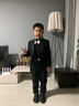羅蒙禮服燕尾服男童小西裝套裝三件套鋼琴畢業(yè)兒童畢業(yè)演出服主持西服 四件套 140 曬單實(shí)拍圖