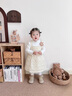 優(yōu)奇嬰兒裙子秋冬款夾棉寶寶連衣裙背心無(wú)袖裙洋氣可愛(ài)時(shí)髦女童秋冬裝 米杏色 90cm 曬單實(shí)拍圖