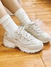 斯凱奇（Skechers）摩卡熊1代丨女子莫蘭迪淺色運(yùn)動鞋女鞋休閑復(fù)古百搭熊貓鞋老爹鞋 香草摩卡/NAT 36 曬單實(shí)拍圖