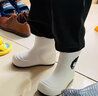 西兒 兒童雨鞋 男童女童下雨天防水立體防滑耐磨卡通雨靴學生中筒 兒童雨靴白色【煤球32-33】 曬單實拍圖