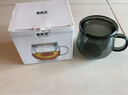 美斯尼茶杯泡茶杯辦公男女士玻璃水杯花茶杯加厚耐高溫帶把手玻璃杯 墨色茶杯  400ml 曬單實(shí)拍圖