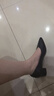 康莉（COMELY）單鞋女春秋季空氣棉軟底簡約舒適粗跟通勤職業(yè)工作鞋 黑色 36  曬單實拍圖