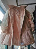 鸭鸭（YAYA）【佟丽娅同款】高端羽绒服女派克服中长款小个子防寒保暖外套H 西柚粉 M 实拍图