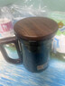 福容（FUROOT）木槿杯木蓋過濾玻璃茶杯辦公室泡茶杯過濾茶水分離喝水杯子380ml 煙灰 曬單實拍圖