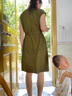clotho Rennie品牌女裝襯衫連衣裙女夏季2025新款氣質(zhì)收腰遮肚顯瘦韓版休閑裙子 圖片色 M 曬單實(shí)拍圖