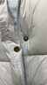 LILY冬新款女裝純色百搭立領(lǐng)連帽寬松面包服90白鴨絨羽絨服女 404淺藍 M 曬單實(shí)拍圖