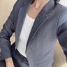 晨芙西裝套裝女職業(yè)裝氣質(zhì)面試正裝銀行教師工作服前臺經(jīng)理4S西服工裝 單件灰色西裝 L 建議100-110斤 曬單實(shí)拍圖