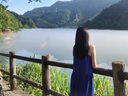 桃伊悠（taoyiyou）法式克萊茵藍吊帶裙海邊度假連衣裙夏顯瘦小個子長裙旅游沙灘裙子 藍色吊帶 S 曬單實拍圖