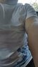 真維斯（Jeanswest）胖子短袖t恤男ins潮牌大碼寬松上衣服加肥加大夏季純棉圓領半截袖 淺米(大清新竹左側標) 4XL (體重205-230斤) 曬單實拍圖
