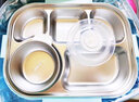 美廚（maxcook）316L不銹鋼飯盒 上班族注水加熱學(xué)生便當(dāng)餐盒分格餐盤大容量1.6L 北歐綠五格 配筷勺+湯碗 曬單實(shí)拍圖
