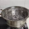 316不銹鋼蒸鍋家用大容量蒸饅頭加厚湯鍋304食品級電磁爐燃?xì)庠钔?【316加厚不銹鋼】四層 40cm 曬單實(shí)拍圖
