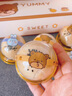 oein蛋黃酥包裝盒圓形打包一次性塑料黑色金色63g80g加高吸塑盒送貼紙 63-80g金色圓形吸塑盒 50只 曬單實(shí)拍圖