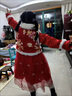 G.DUCKKIDS漢服女童秋冬加絨加厚唐裝女寶中國(guó)風(fēng)旗袍冬裝拜年服兒童新年古裝 紅色兩件套【+頭飾】 110 曬單實(shí)拍圖