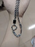 QMXD項鏈男士圓環(huán)鎖骨鏈潮流嘻哈不掉色小眾高級感女生吊墜毛衣配飾品 拼接圓環(huán)項鏈 曬單實拍圖