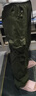 浪莎美式軍綠色工裝褲女秋冬季加絨加厚運動(dòng)褲高腰垂感休閑拖地闊腿褲 軍綠色 L 曬單實(shí)拍圖