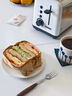 布拉沃新款烤面包機家用全自動(dòng)早餐吐司機多士爐烤面包片烤箱小型 【標配】瓷白色烤面包機 曬單實(shí)拍圖