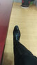 村哥牛皮正裝皮鞋男尖頭商務(wù)休閑男士皮鞋英倫一腳蹬男鞋 黑色 42 曬單實(shí)拍圖