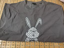GXG男裝 多色圓領(lǐng)短袖T恤兔子老花圖案 夏季新款 灰色 L 曬單實(shí)拍圖