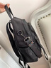 袋鼠印花牛津布雙肩包女2025防水輕便休閑旅游背包大容量?jì)捎冒?黑色 曬單實(shí)拍圖