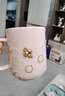 乾唐軒活瓷大豐收馬克杯水杯陶瓷杯咖啡杯情侶對杯送禮 粉紅+手工描金+吉星 曬單實(shí)拍圖