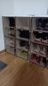 蚂蚁盒子（MAYIHEZI）免安装可折叠鞋盒茶色塑料鞋柜门口收纳防尘防潮鞋盒 2列4层8格 实拍图