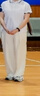森馬（Semir）休閑褲女質(zhì)感慕斯褲慵懶垂感時(shí)尚秋季氣質(zhì)寬松軟糯肌理闊腿褲 奶白10501 S 曬單實(shí)拍圖