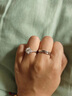DRAGBOLL鉆戒女莫桑石對戒指1克拉鉆戒女情侶百搭求婚結(jié)送老婆七夕節(jié)禮物 女戒50分閉口+男戒活口 曬單實拍圖